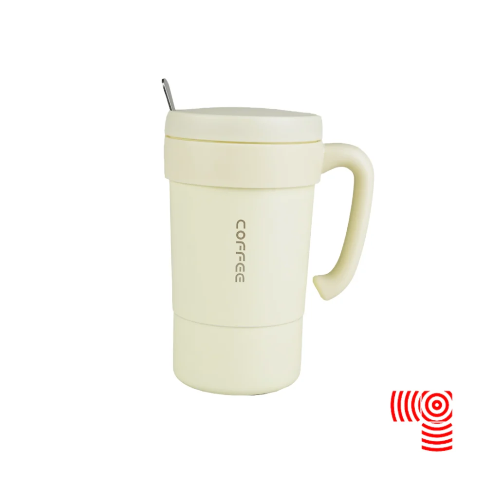 تراول ماگ دسته دار vacuum cup سفید